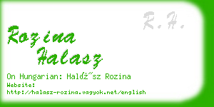 rozina halasz business card